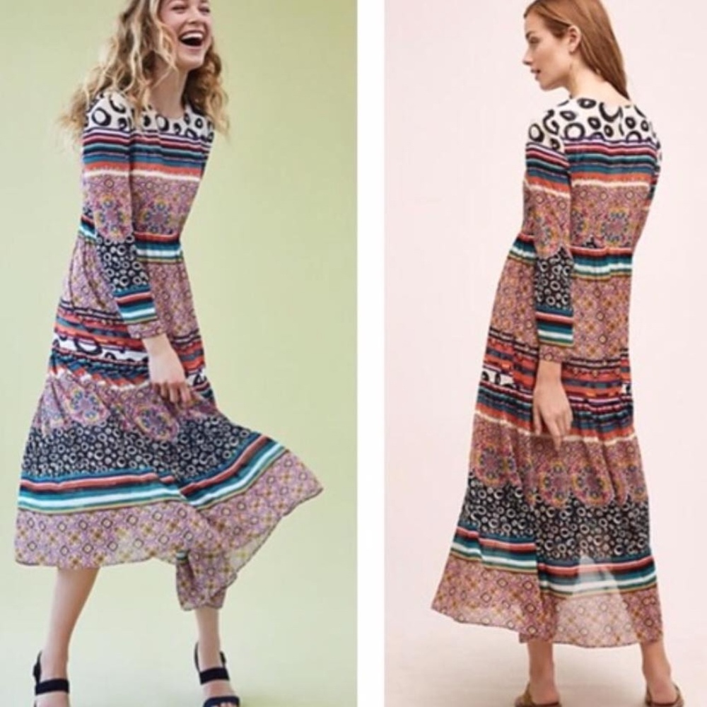 Anthropologie Donna Morgan Sierra Maxi Dress